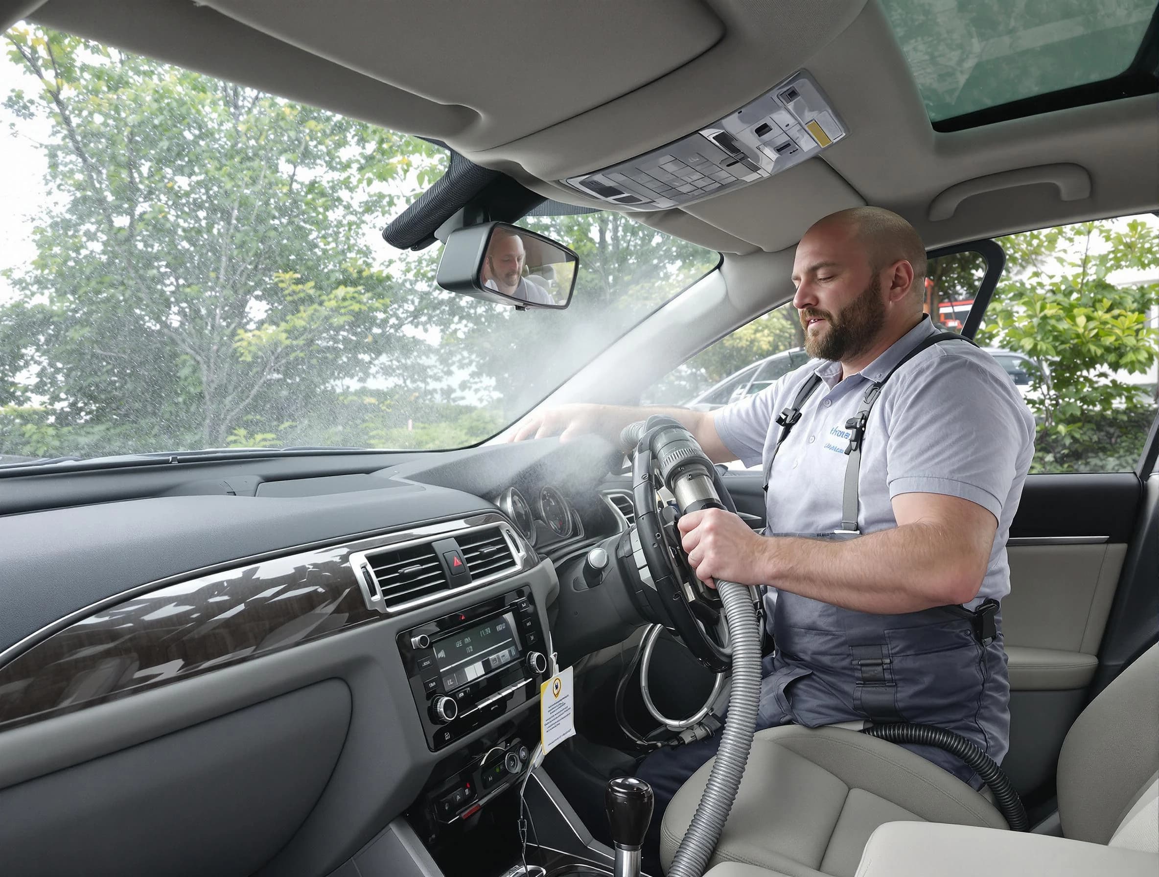 Adamsville Air Duct Cleaning specialist performing professional car duct cleaning in Adamsville